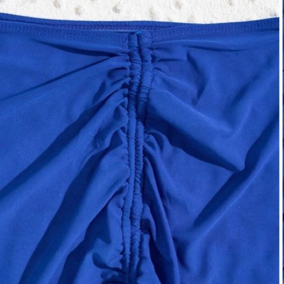 🌵 Bundle to save🌵Sheer mesh drawstring decor beach skirt women’s size S blue - Picture 6 of 7